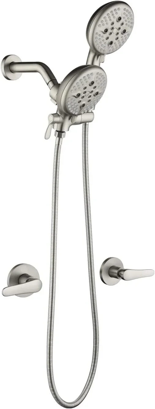 2 Handle Shower Faucet Shower System Complete 2 in 1 Shower Combo Set